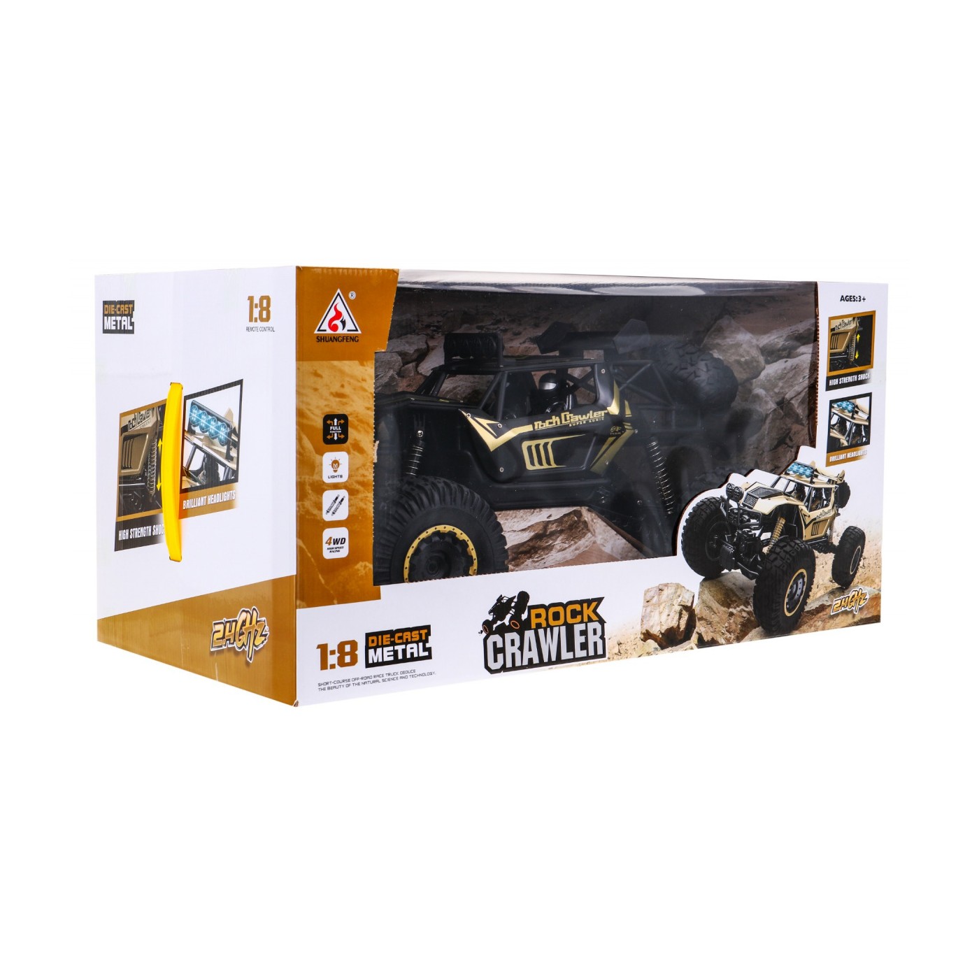 Rock Metal Crawler Kids 3+ dálkové ovládání Model 1:8 Naped 4x4