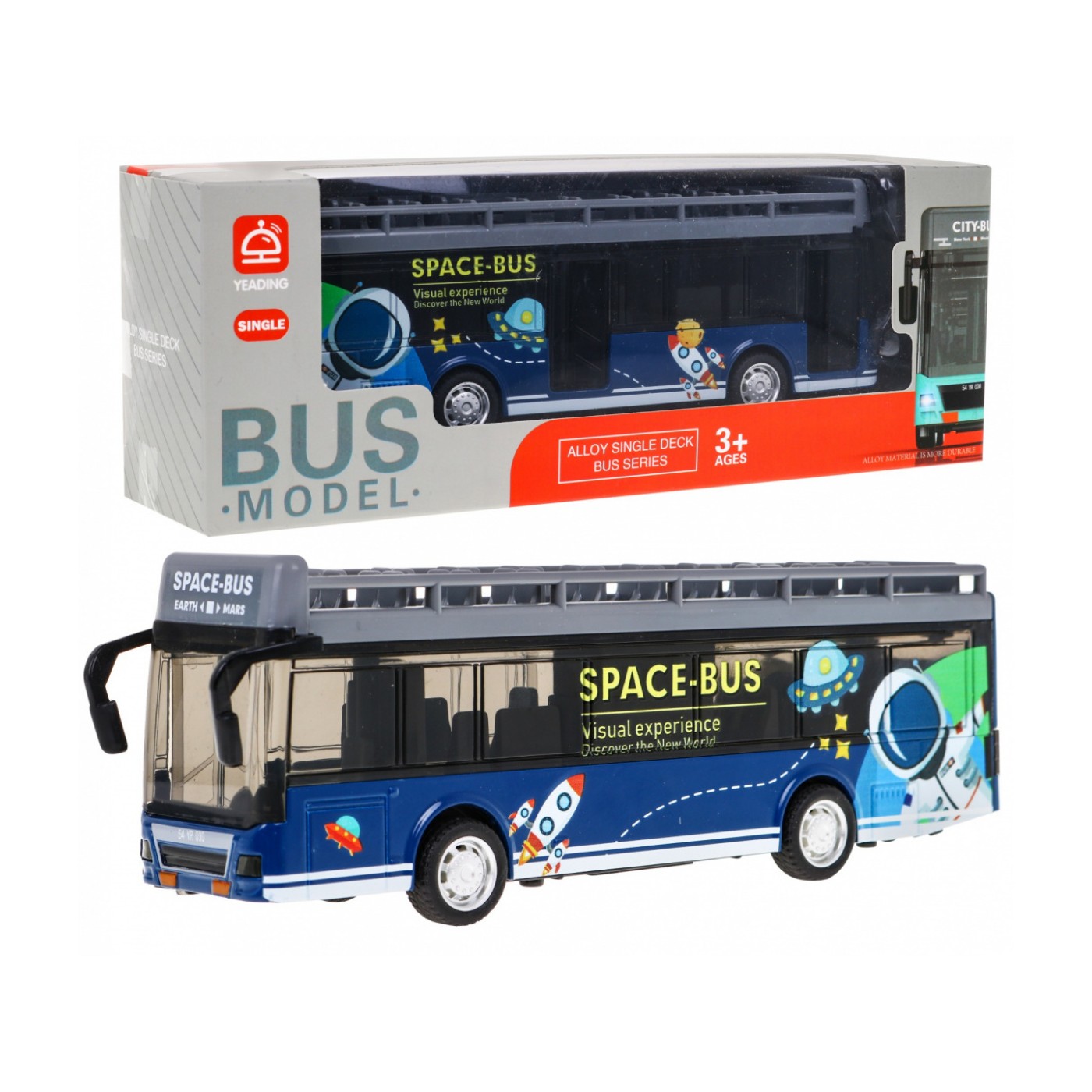 Kovový model autobusu