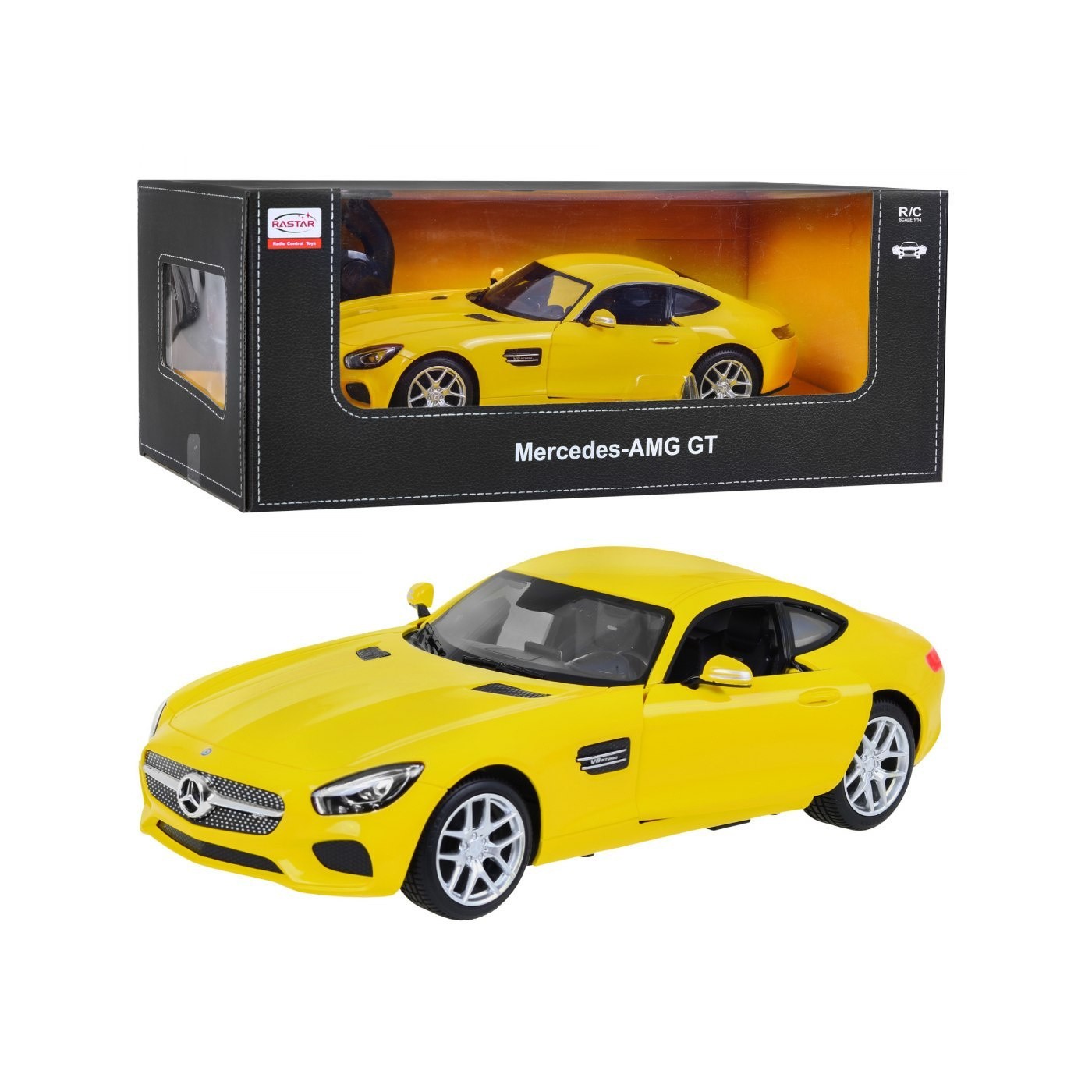 Autíčko R C Mercedes AMG GT žlutý 1 14 RASTAR