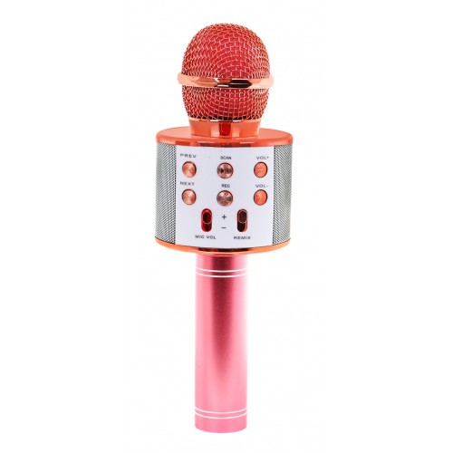 Karaoke mikrofon s reproduktory Rose Gold