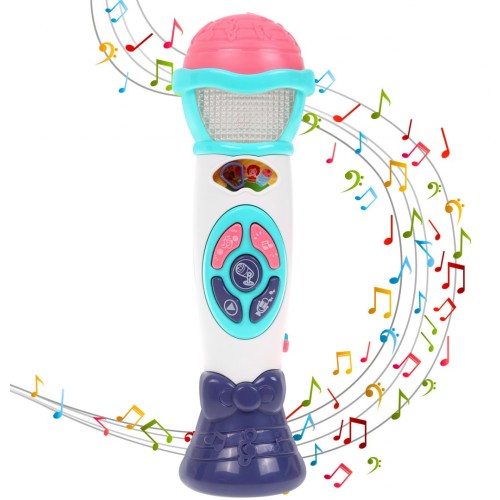 Karaoke mikrofon pro děti 12m+ změna hlasu + nahrávání + zvuky světla