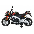 Aprilia Tuono V4 Dětská baterie Motor Černá MP3 Panel Pomocná kola Pomalý start