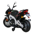 Aprilia Tuono V4 Dětská baterie Motor Černá MP3 Panel Pomocná kola Pomalý start
