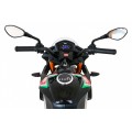 Aprilia Tuono V4 Dětská baterie Motor Černá MP3 Panel Pomocná kola Pomalý start