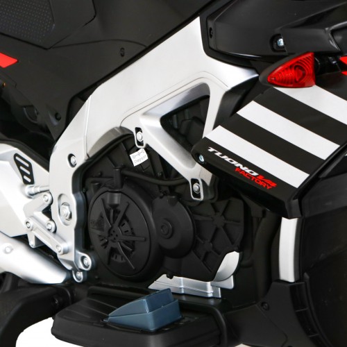 Aprilia Tuono V4 Dětská baterie Motor Černá MP3 Panel Pomocná kola Pomalý start