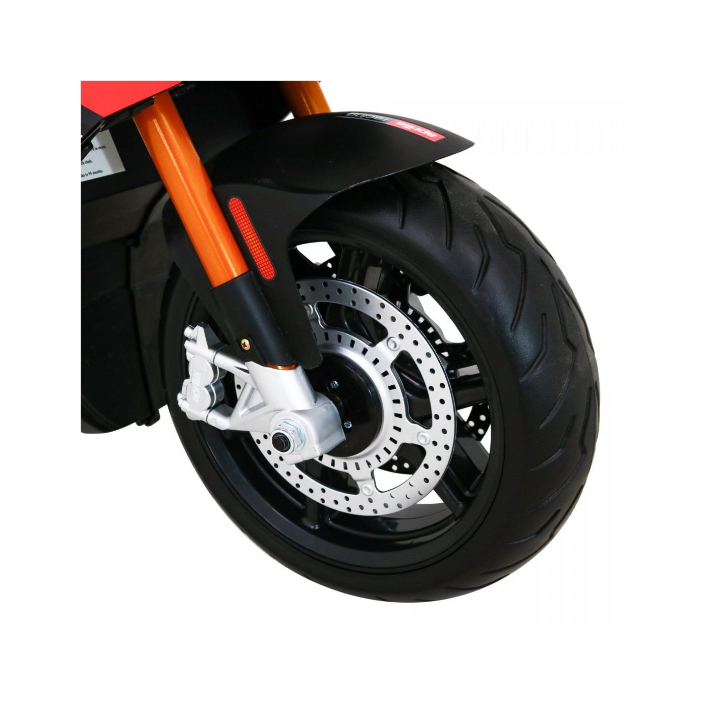 Aprilia Tuono V4 Dětská baterie Motor Černá MP3 Panel Pomocná kola Pomalý start