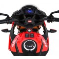 Aprilia Tuono V4 Dětská baterie Motor Červený MP3 panel Pomocná kola Pomalý start