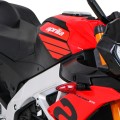Aprilia Tuono V4 Dětská baterie Motor Červený MP3 panel Pomocná kola Pomalý start