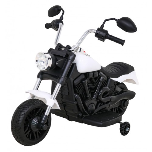 Sekáček motorů V-Max dětská baterie bílá melodie houkačka lehká pomocná kolečka