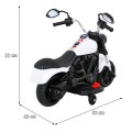 Sekáček motorů V-Max dětská baterie bílá melodie houkačka lehká pomocná kolečka