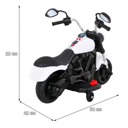 Sekáček motorů V-Max dětská baterie bílá melodie houkačka lehká pomocná kolečka