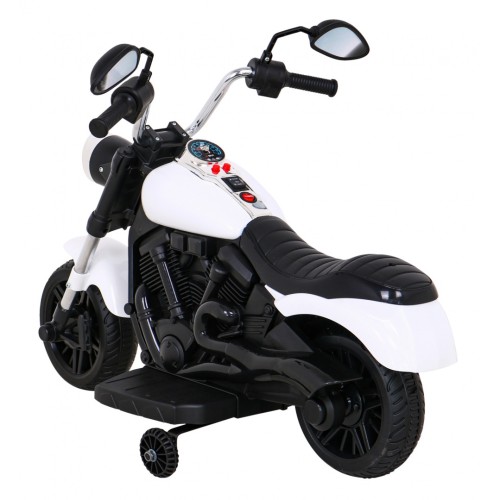 Sekáček motorů V-Max dětská baterie bílá melodie houkačka lehká pomocná kolečka