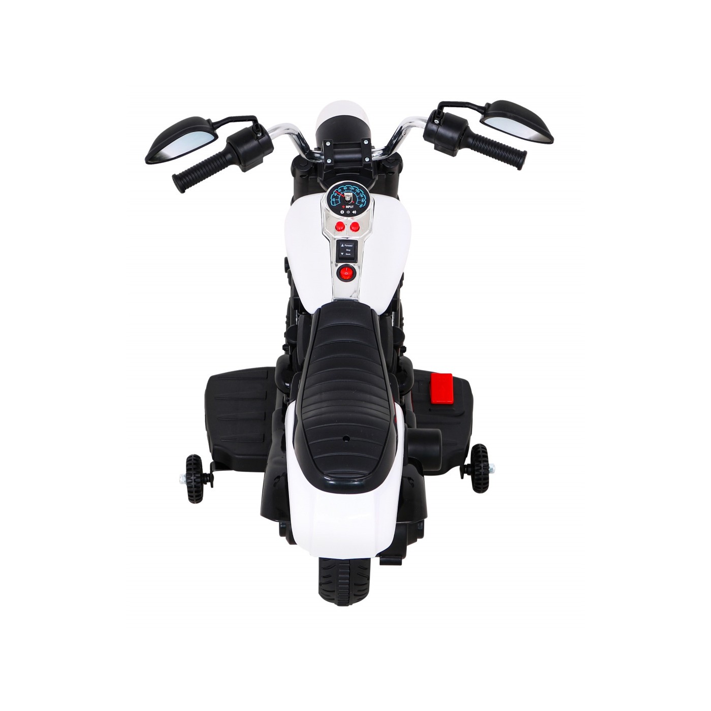 Sekáček motorů V-Max dětská baterie bílá melodie houkačka lehká pomocná kolečka