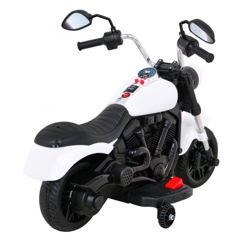 Sekáček motorů V-Max dětská baterie bílá melodie houkačka lehká pomocná kolečka