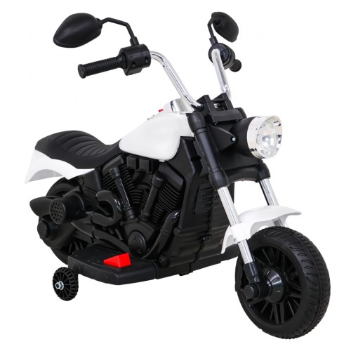 Sekáček motorů V-Max dětská baterie bílá melodie houkačka lehká pomocná kolečka
