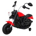 Motor Chopper V-Max dětská baterie červená melodie houkačka lehká pomocná kola
