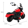 Motor Chopper V-Max dětská baterie červená melodie houkačka lehká pomocná kola