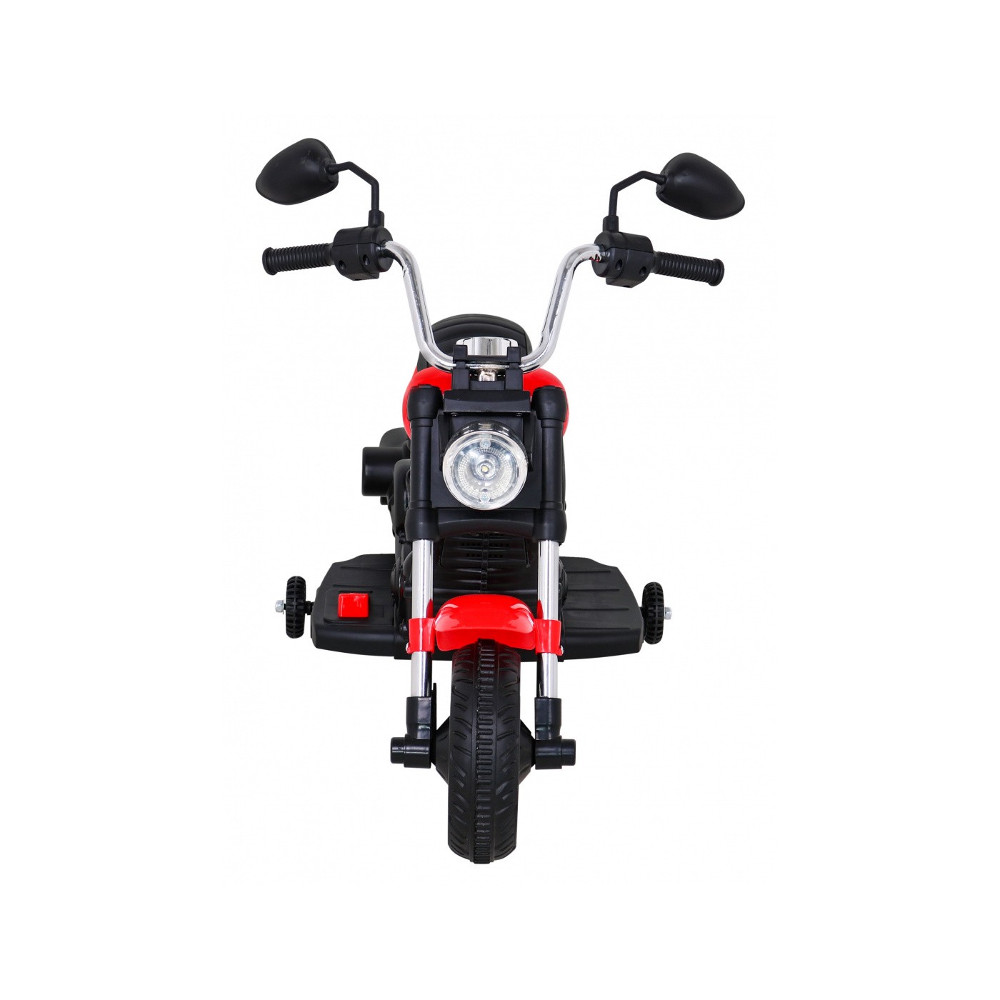 Motor Chopper V-Max dětská baterie červená melodie houkačka lehká pomocná kola