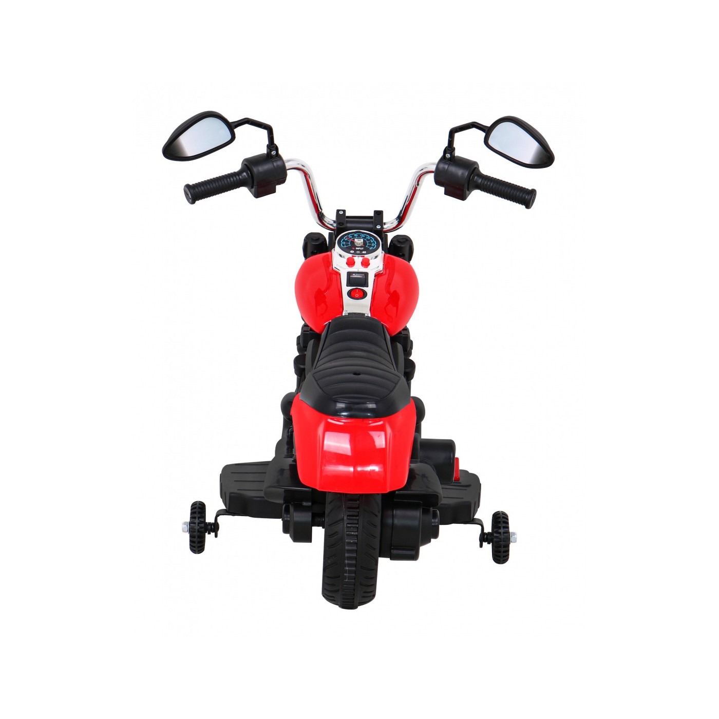 Motor Chopper V-Max dětská baterie červená melodie houkačka lehká pomocná kola