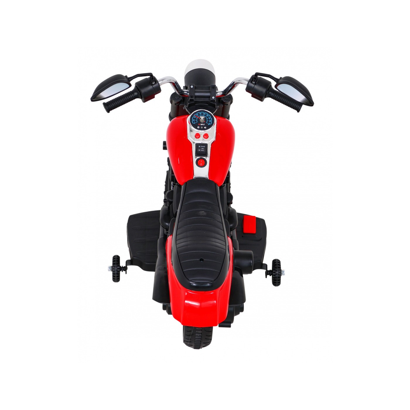 Motor Chopper V-Max dětská baterie červená melodie houkačka lehká pomocná kola