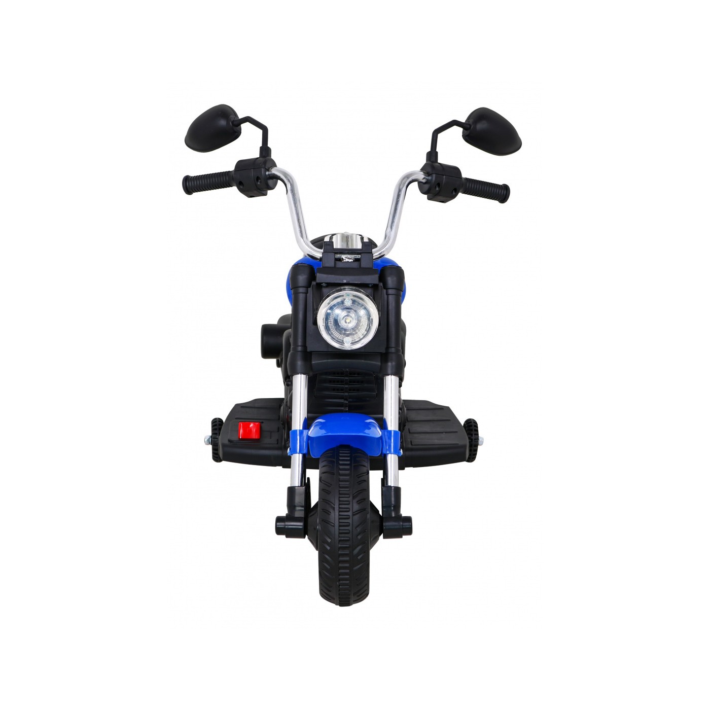 Motor Chopper V-Max Dětská baterie Modré melodie Houkačka Světlo Pomocná kolečka