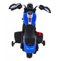 Motor Chopper V-Max Dětská baterie Modré melodie Houkačka Světlo Pomocná kolečka