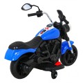 Motor Chopper V-Max Dětská baterie Modré melodie Houkačka Světlo Pomocná kolečka