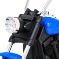 Motor Chopper V-Max Dětská baterie Modré melodie Houkačka Světlo Pomocná kolečka