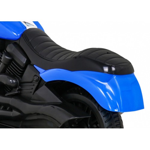 Motor Chopper V-Max Dětská baterie Modré melodie Houkačka Světlo Pomocná kolečka