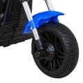 Motor Chopper V-Max Dětská baterie Modré melodie Houkačka Světlo Pomocná kolečka