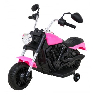 Motor Chopper V-Max dětská baterie růžová melodie houkačka lehká pomocná kola