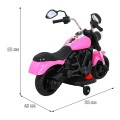 Motor Chopper V-Max dětská baterie růžová melodie houkačka lehká pomocná kola