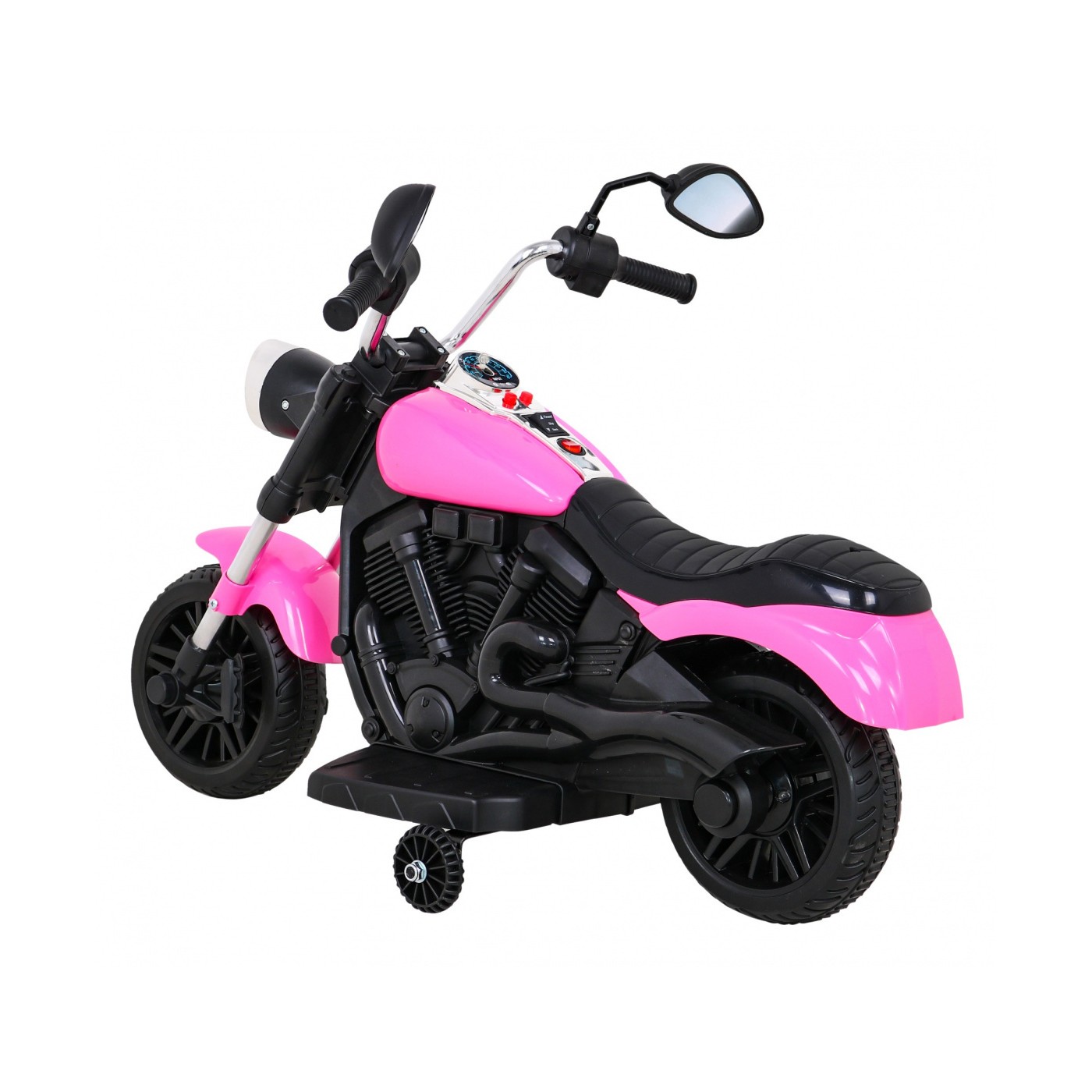Motor Chopper V-Max dětská baterie růžová melodie houkačka lehká pomocná kola