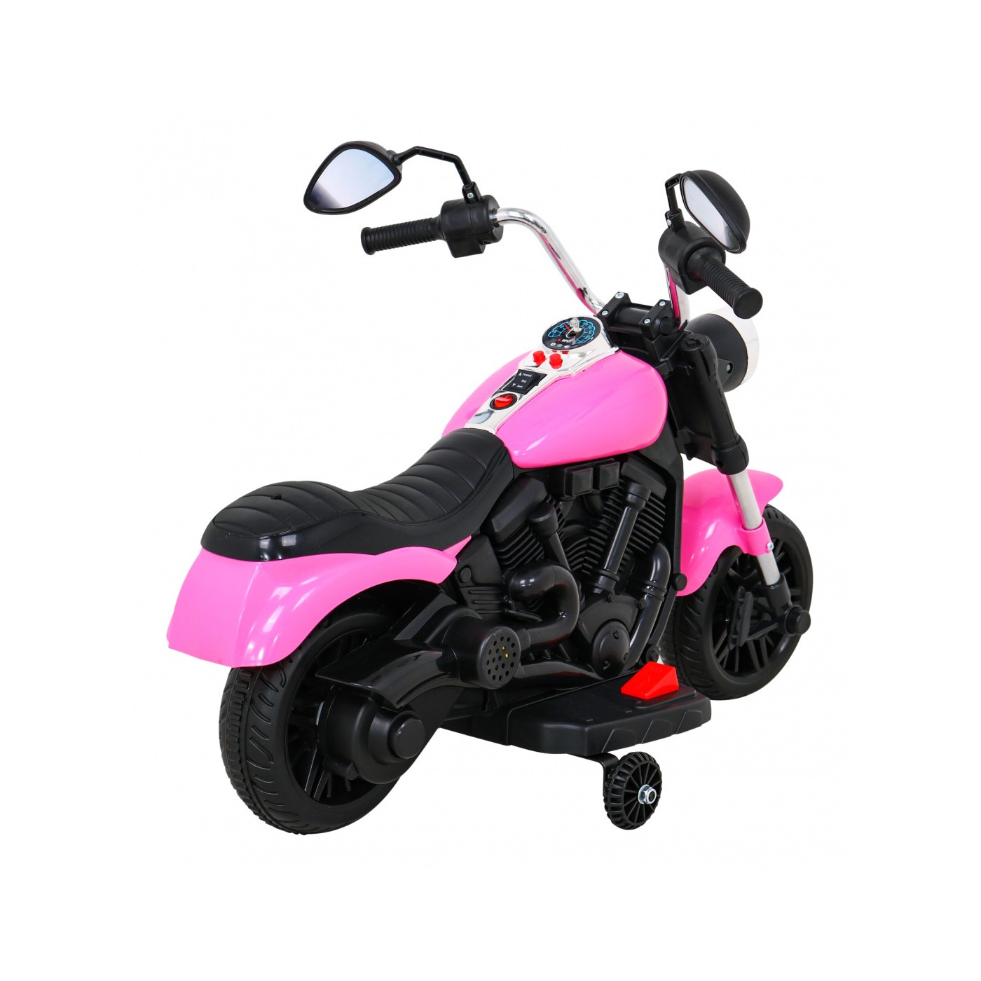 Motor Chopper V-Max dětská baterie růžová melodie houkačka lehká pomocná kola