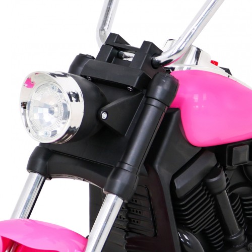 Motor Chopper V-Max dětská baterie růžová melodie houkačka lehká pomocná kola