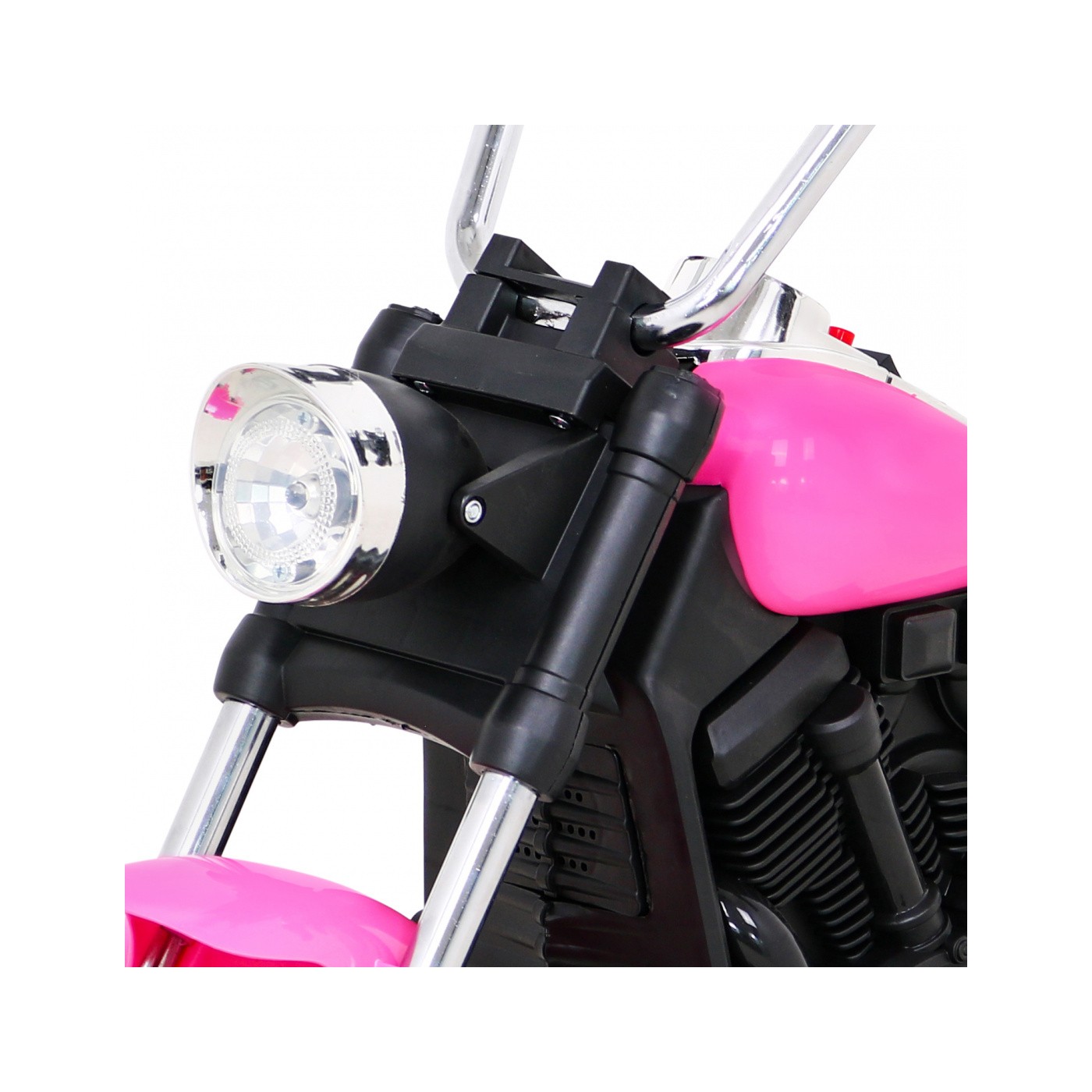 Motor Chopper V-Max dětská baterie růžová melodie houkačka lehká pomocná kola