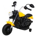 Sekáček motoru V-Max na baterii pro děti žlutý + Melodie Horn + Light + Pomocná kola