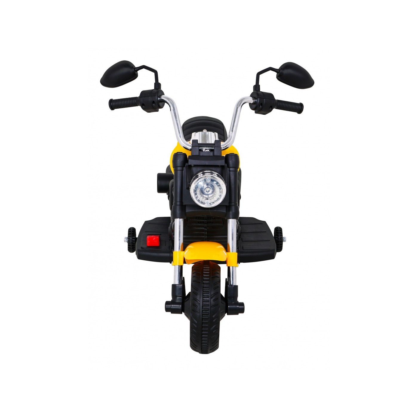 Sekáček motoru V-Max na baterii pro děti žlutý + Melodie Horn + Light + Pomocná kola