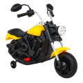Sekáček motoru V-Max na baterii pro děti žlutý + Melodie Horn + Light + Pomocná kola