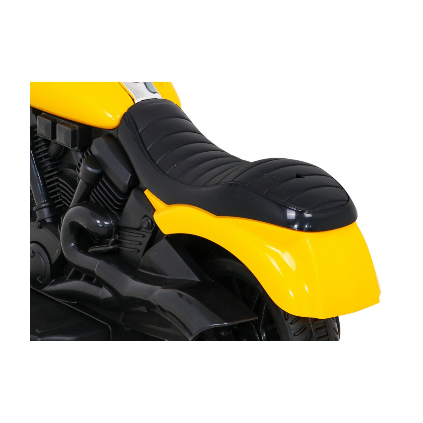 Sekáček motoru V-Max na baterii pro děti žlutý + Melodie Horn + Light + Pomocná kola