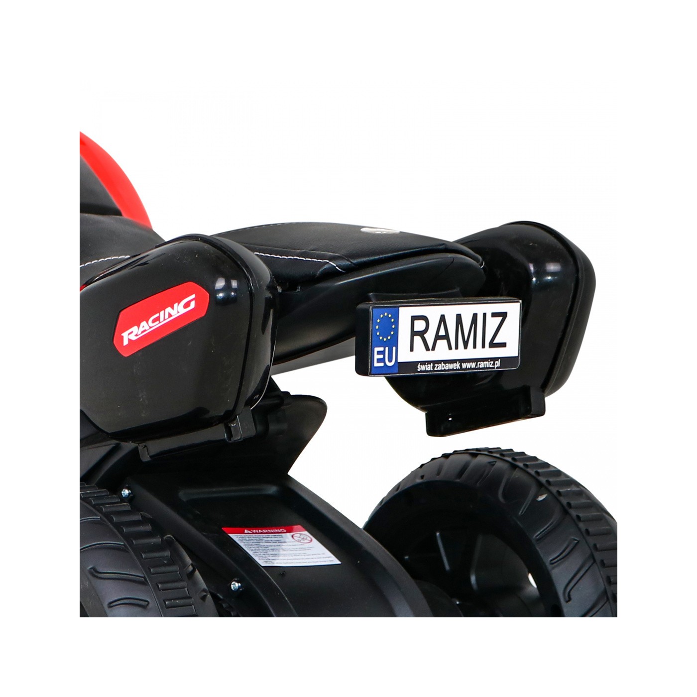 Rychlé turistické dětské dobíjecí motocykl červené + audio + světla + eko kůže