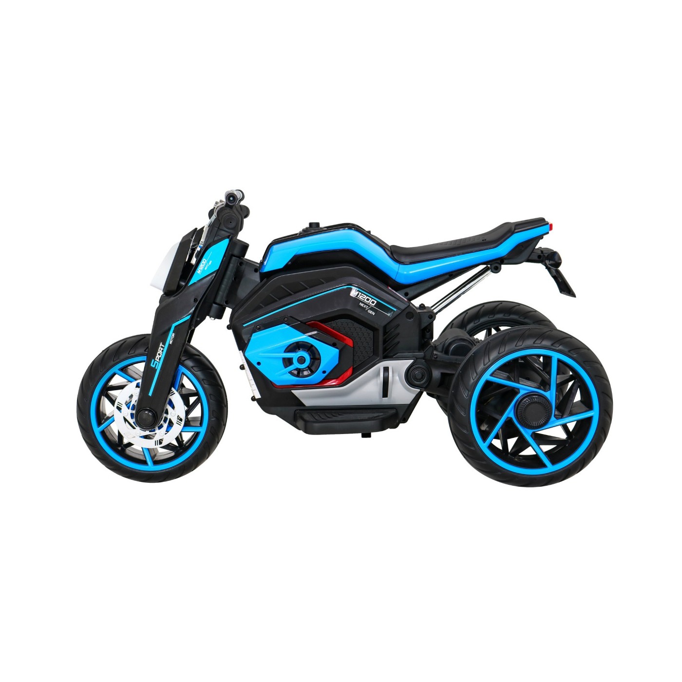 Motor Future Dětská baterie Powečervená Blue Audio Panel Pomalý start EVA KOLA
