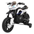 Motor Night Rider na baterii pro děti Bílá + Pomocná kola + MP3 USB + Plyn v škrticí klapce