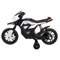 Motor Night Rider na baterii pro děti Bílá + Pomocná kola + MP3 USB + Plyn v škrticí klapce
