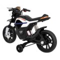 Motor Night Rider na baterii pro děti Bílá + Pomocná kola + MP3 USB + Plyn v škrticí klapce