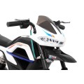 Motor Night Rider na baterii pro děti Bílá + Pomocná kola + MP3 USB + Plyn v škrticí klapce