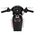 Motor Night Rider na baterii pro děti Bílá + Pomocná kola + MP3 USB + Plyn v škrticí klapce