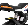 Motor Night Rider na baterii pro děti Bílá + Pomocná kola + MP3 USB + Plyn v škrticí klapce