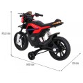 Motor Night Rider pro děti baterie červená + pomocná kola + MP3 USB + řadicí plyn