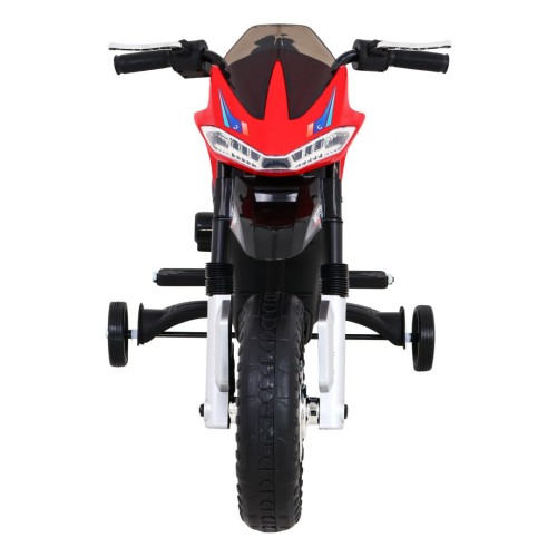 Motor Night Rider pro děti baterie červená + pomocná kola + MP3 USB + řadicí plyn